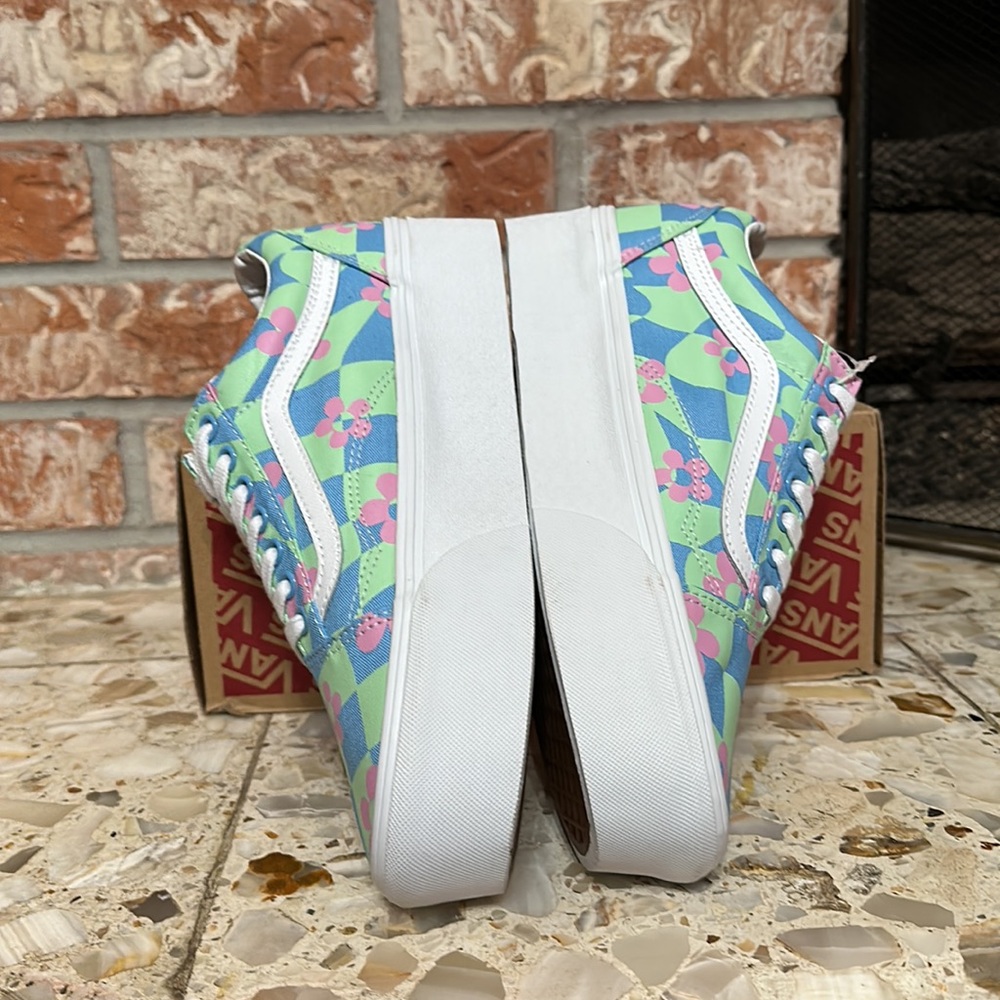 Vans Old Skool Stacked checkerboard floral blue - Picture 4 of 9